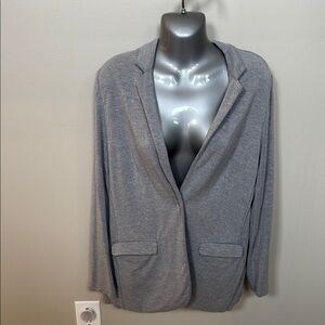 Philosophy Gray Blazer with Relaxed Fit and Notched Lapels